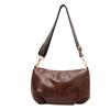 Bolso Grande de Mujer Otoño/Invierno 2026 Nuevo Diseño de Nicho Vintage Correa Ancha Bolso de Hombro Cruzado Bolso de Empanada Plisado