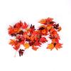 Enredaderas de Hojas de Arce Rojas Colgando en la Pared, Hojas de Árbol Falsas, Escaparate de Halloween, Decoración de Enredadera de Flores para Pared y Techo, Flores Artificiales