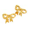 Brincos Europeus e Americanos de Design Nichado Transfronteiriço com Laço Personalizado em Aço Inoxidável para Mulheres, Brincos da Moda Simples e Elegantes em Ouro 18K