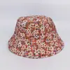 Sombrero de Pescador de Doble Cara Amazon Transfronterizo Estampado Floral Japonés Estilo Coreano Calle Hoja de Oro Sombrero Cubo Hip-Hop Sombrero de Sol