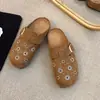 2026 Novo Modelo Fogos de Artifício Feriado Retro Plataforma Slip-On Meia Pantufa para Mulheres Uso Casual com Saias Pantufas Femininas