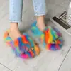 Botas de nieve europeas y americanas de piel transfronterizas, tacón plano, caña alta, piel de mapache y zorro, estilo invierno, cálidas, de media pantorrilla para mujer
