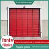 Porta de empilhamento rápido em pvc fábrica de cimento armazenamento de carvão estação de mistura porta industrial grande indução automática porta de empilhamento flexível