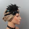 Acessório de Cabeça de Pena Vintage Novo Gatsby Europeu e Americano Adorno de Cabeça de Pena Faixa de Cabelo com Strass LW1012