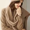 Bufanda de Punto Suave y Elegante 100% Cachemir Puro para Mujer, Chal Largo de Doble Uso y Calentador de Cuello Otoño e Invierno 2026