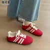 Zapatillas de entrenamiento alemanas negras de cuero genuino para mujer, nuevo estilo otoño 2026, versátiles y modernas, zapatillas deportivas y casuales de suela blanda