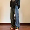 Calça Jeans de Trabalho para Homens, Calça Reta Solta de Perna Larga com Vibe da Alta Rua Americana, Marca Tendência, Calça Longa Casual Retro Descolada