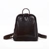 Mochila feminina de couro legítimo, bolsa feminina europeia e americana retrô de couro de vaca, mochila multifuncional estilo academia, bolsa escolar atacado