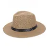 Chapéu de Palha Xadrez Estilo Coreano para Homens, Chapéu Jazz, Proteção Solar, Chapéu de Palha Panama Vintage, Chapéu de Sol Estilo Britânico