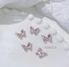 Decoração de Arte de Unhas Tendência Colorida Enfeites de Borboleta de Cristal Transparente como Gelo Tridimensional Aurora Metal Unhas Novo Estilo