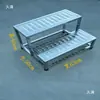 Escalón de pedal de acero inoxidable para exteriores ampliado y alargado taburete de dos dos tres cuatro escalones. Uso doméstico.