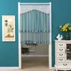 Cortina de Porta Anti-Mosquito Velcro Sem Furos Sala de Estar Quarto Cozinha Transparente Universal Renda Cortina Divisória Cortina de Gaze Silenciosa