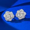 Pendientes Mujing Jewelry 2023 nuevos de plata S925 con camelia de diamantes pequeños y rosas para mujer, exquisitos y versátiles