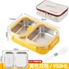 Caixa de almoço de aço inoxidável 316L, evita a mistura de sabores, segura para micro-ondas, adequada para trabalhadores de escritório, hermética e portátil, ideal para dormitórios estudantis