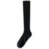 Calcetines de Algodón Puro Hechos a Medida para Mujer, Versátiles Calcetines Apilables Adelgazantes para Otoño e Invierno, Calcetines Largos Retro Japoneses Huecos