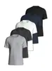 Pack de 6 Camisetas Lisas Transfronterizas para Hombre, Camisetas Deportivas de Manga Corta, Tops Deportivos de Secado Rápido, Camisetas de Running