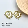 Colgante Creativo de Corazón con Zirconia de Goteo de Aceite Colgante de Aleación Material para Collar Pulsera Pendientes Accesorios de Ropa Hechos a Mano DIY