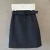 Falda de Lana Recta de Longitud Media Elegante Retro Coreana Nueva para Invierno 2025 para Mujer Versátil