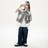 Ropa de Moda para Niños de Danza Urbana Ropa para Niños Genial y Guapo Ropa para Actuación de Batería Hip-Hop para Niños Hip-Hop Holgada para Verano