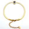 Cadena de Acero Inoxidable Transfronteriza Europea y Americana, Pulsera de Ojo de Diablo Moderna y Versátil, Pulsera Redonda Romana de Acero de Titanio para Mujer