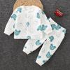 Traje Térmico para Bebé Primavera y Otoño Engrosado Algodón Puro Recién Nacido Niño y Niña Ropa Interior de Otoño e Invierno para Bebés Ropa de Otoño para Niños y Pantalones Largos