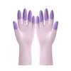 Luvas de Látex Coloridas de Borracha para Lavar Impermeáveis Anti-Óleo Doméstico Luvas para Tarefas Domésticas Cozinha Lavar Louça Luvas de Limpeza Duráveis