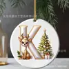 Nuevo producto transfronterizo: Carta de Navidad reno colgante acrílico 2D para árbol de Navidad y decoración navideña del hogar