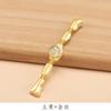 Hengmeihe Hebilla de Placa Cheongsam Chinoiserie Cuentas de Pan de Oro Envueltas en Hilo de Oro Hebilla de Una Palabra Chinoiserie Retro Accesorios de Botones Decorativos