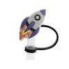 Nuevo Tema Espacial Tapa de Silicona para Popote Cubierta para Popote Cubierta Protectora Taza de Agua DIY Decorativa a Prueba de Polvo Tapón para Popote Venta al por Mayor