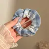 Scrunchie de Renda Estilo Coreano para Mulheres 2026 Novo Estilo Elástico de Cabelo Estilo Preguiçoso Corda de Cabelo Grande Acessório para Coque Flor de Cabelo