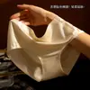Roupas Íntimas Femininas de Cetim de Luxo Leve, Antibacterianas, Confortáveis, Respiráveis e Frescas de Seda Gelada, Sem Costura, para o Verão, Cintura Média, Sexy