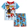 Ropa de niño manga corta primavera y verano niños pequeños y medianos niños ropa de bebé traje completo Capitán América Vengadores