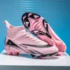 Zapatos de fútbol de caña alta transfronterizos para niños y niñas, tacos TF para adultos, zapatos deportivos profesionales transpirables antideslizantes con tacos largos
