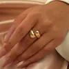 Anillo minimalista de personalidad de nicho estilo ins brillante anillo de cruz anillo ajustable coreano Joker una generación de pelo