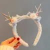 Tiara de Natal para Adultos e Crianças, Acessórios de Cabelo com Galhos para Fantasia de Feriado, Fivela Decorativa Brilhante de Rena para Cabelo de Celebridade da Internet