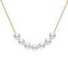 Collar de perla de agua dulce 5-6MM sonrisa cadena de bolsa de oro de 14k cadena de eslabón de carretera cadena de clavícula joyería DIY para mujer
