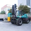 Novo Empilhador Off-Road 3,5 Toneladas para Obras de Engenharia, Empilhador Hidráulico Diesel Multifuncional