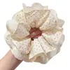 Goma para el pelo con estampado estilo Academia Melard para mujer, scrunchie de satén con malla de estampado de leopardo vintage, banda elástica de alta elasticidad y duradera