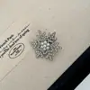 Pinza para el pelo de aleación con forma de copo de nieve, pedrería de perla súper brillante coreana, pinza lateral para mujeres, moda, pinza para flequillo lateral, pinza de pico de pato, horquilla