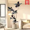 Árbol de Goma Simulación Planta Verde Planta Falsa Sala de Estar Lujo Ligero Flor Biónica Árbol Decorativo Interior Planta Grande en Maceta Adorno de Piso