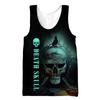 Chaleco de cuello redondo con estampado digital de animales para hombre, camiseta sin mangas de talla grande con calavera a la moda de verano 2023