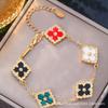 Pulseira de quatro flores CDD dupla face Fritillaria trevo de quatro folhas pulseira feminina AliExpress Amazon comércio exterior transfronteiriço e-commerce fornecimento