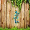Decoração de Arte de Parede de Geckos em Acrílico da Amazon Lagarto Decoração Externa Jardim Suspenso Cerca Decorações Domésticas