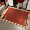 Tapete de Entrada Vermelho Tapete Festivo para Porta de Casa Tapete de Porta de Ano Novo Anel de Fibra Anti-Derrapante Resistente à Sujeira