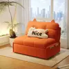 Sofá-cama multifuncional estilo creme, dobrável e extensível, adequado para apartamentos pequenos, salas de estar, imóveis de aluguel, escritórios e varandas