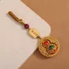Pingente Chaveiro de Metal de Alta Qualidade, Cabacinha Oca, Estilo Chinês Cinnabar, Ornamento Fofo