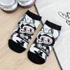 Calcetines de Algodón Peinado para Mujer, Estilo Transfronterizo, Calcetines Coreanos, Dibujos Animados Japoneses Lindos Versátiles Calcetines con Tirador, Calcetines Cortos, Algodón Puro Lindo