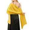 Xale de Cetim Cetim de Seda Decoração de Casamento Lenço para Vestido de Festa Feminino Tecido Macio Elegante Xale