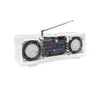 Kit de radio FM, tubo digital de doble canal, batería de litio recargable Tipo-C, piezas DIY para soldar y ensamblar