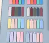 Notas adhesivas color Morandi estilo ins combinación semitransparente pegatinas índice PET autoadhesivas notas adhesivas de flecha coloridas